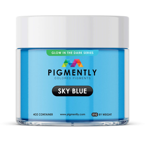 Pigmently Mica Powder Sky Blue Glow in The Dark 51g Epoxy Pigment