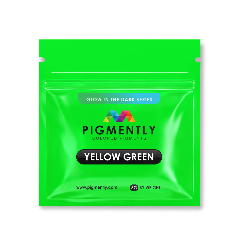 Pigmently Mica Powder Yellow Green Glow in The Dark 51g Epoxy Pigment