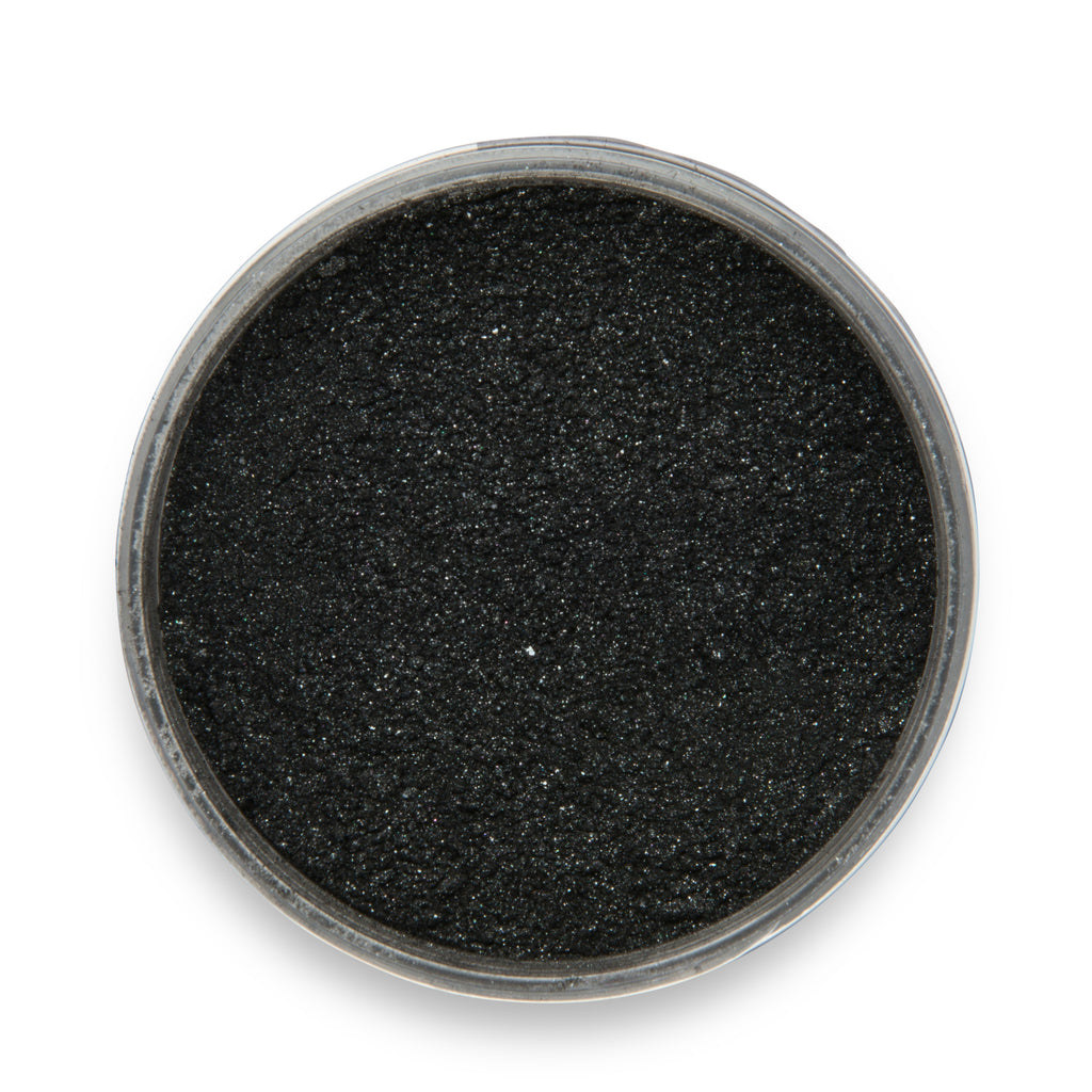 BLACK Mica Powder 4oz Jar Metallic BLACK Pigment for Epoxy Resin